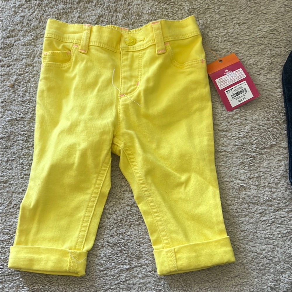 Bright Yellow Kids Pants